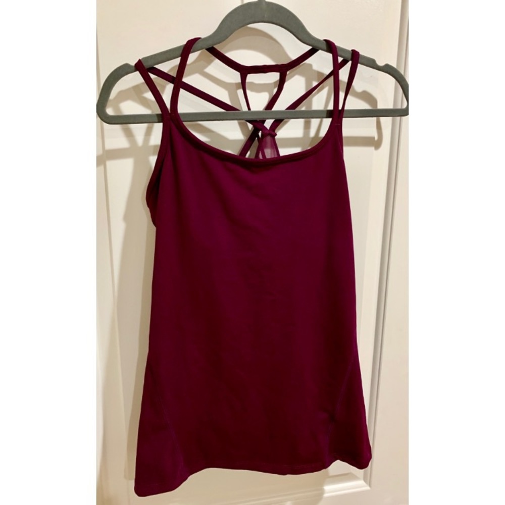 Yoga top with built in bra